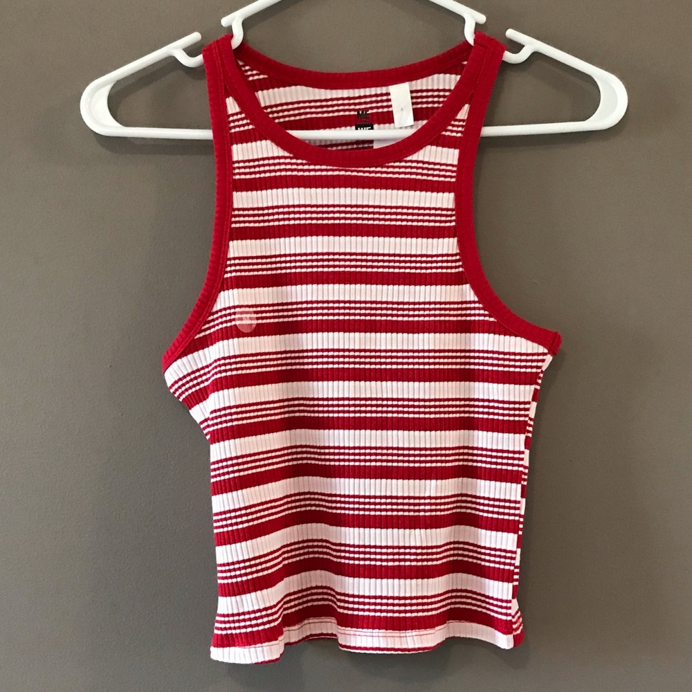 Striped white and red pacsun top